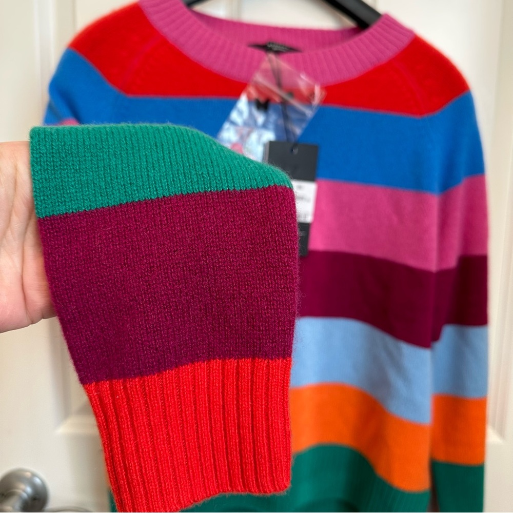 SOLD ! Retail$560 MaxMara Weekend Striped 100% Cashmere Knit Sweater Small NWT - Picture 14 of 16